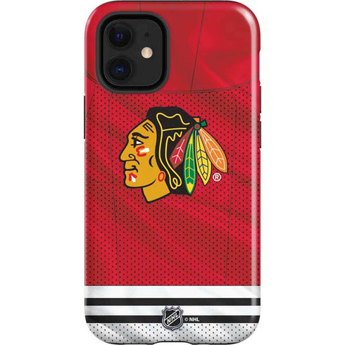 NHL Blackhawks Red Stripes iPhone 12 Mini Impact Case