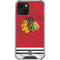 NHL Blackhawks Red Stripes iPhone 14 Clear Case