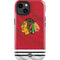 NHL Blackhawks Red Stripes iPhone 15 Plus Impact Case