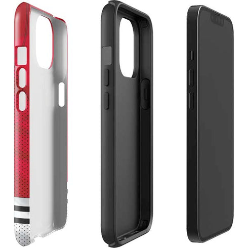 NHL Blackhawks Red Stripes iPhone 15 Plus Impact Case