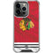 NHL Blackhawks Red Stripes iPhone 15 Pro Clear Case