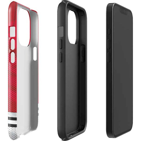 NHL Blackhawks Red Stripes iPhone 15 Pro Impact Case