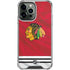 NHL Blackhawks Red Stripes iPhone 14 Pro Max Clear Case