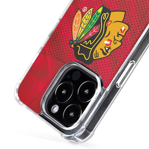 NHL Blackhawks Red Stripes iPhone 15 Pro Max MagSafe Case