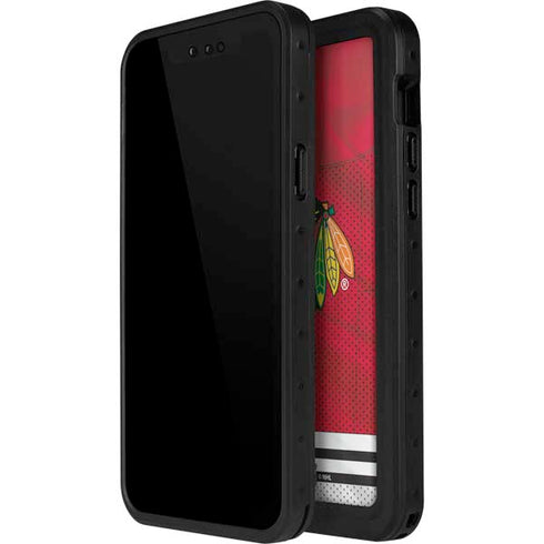NHL Blackhawks Red Stripes iPhone 14 Pro Max Waterproof Case
