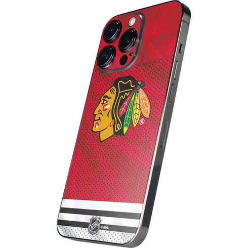NHL Blackhawks Red Stripes iPhone 14 Pro Skin