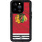NHL Blackhawks Red Stripes iPhone 14 Pro Waterproof Case