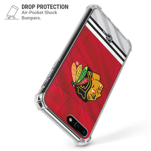 NHL Blackhawks Red Stripes iPhone 7/8 Plus Clear Case