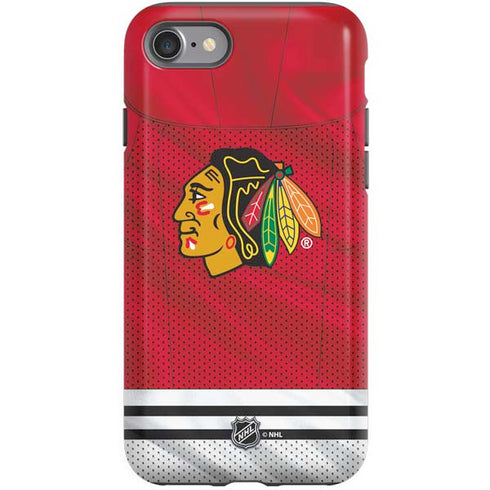 NHL Blackhawks Red Stripes iPhone SE (2nd & 3rd Gen) Pro Case