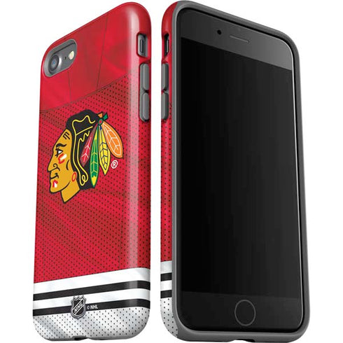 NHL Blackhawks Red Stripes iPhone SE (2nd & 3rd Gen) Pro Case