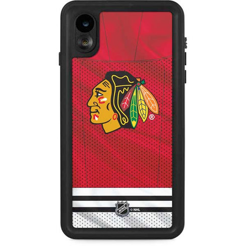 NHL Blackhawks Red Stripes iPhone XR Waterproof Case