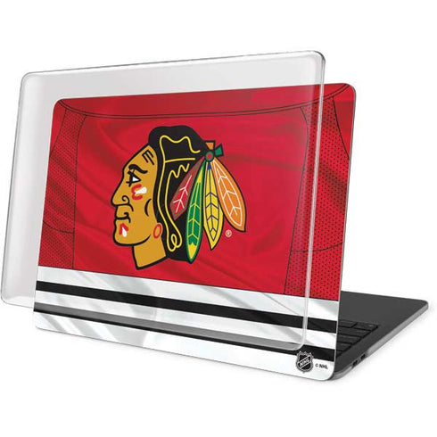 NHL Blackhawks Red Stripes MacBook Pro 16in (2019-20) Case plus Skin