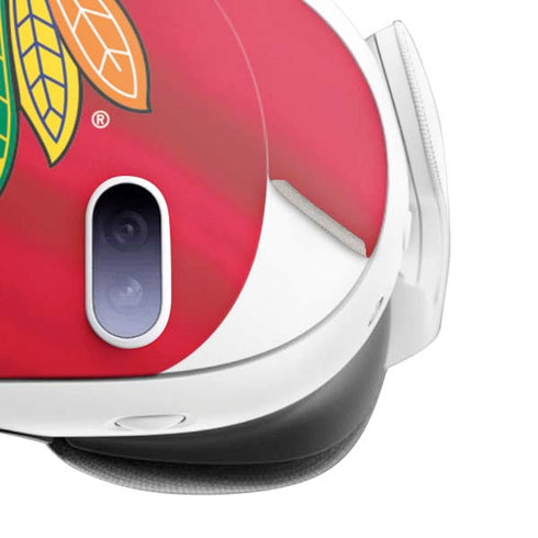 NHL Blackhawks Red Stripes Meta Quest 3 Skin