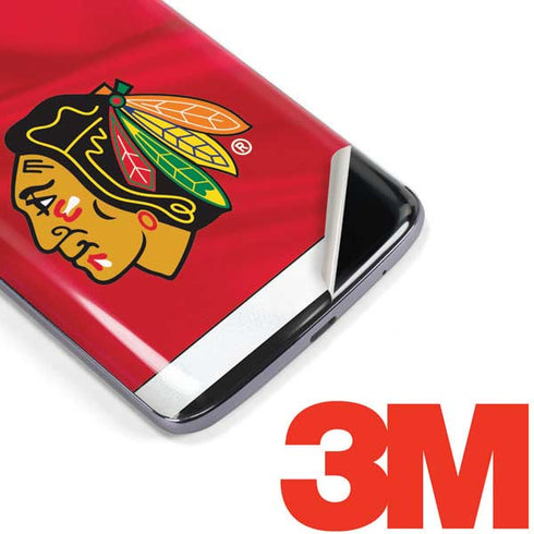 NHL Blackhawks Red Stripes Moto E5 Plus Skin