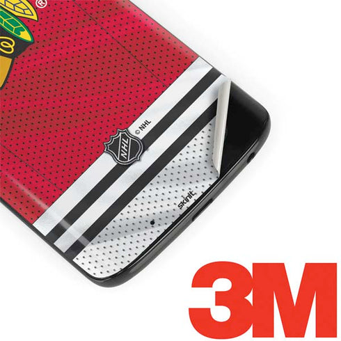 NHL Blackhawks Red Stripes Moto G6 Skin
