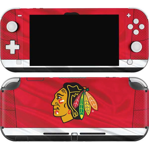 NHL Blackhawks Red Stripes Nintendo Switch Lite Skin