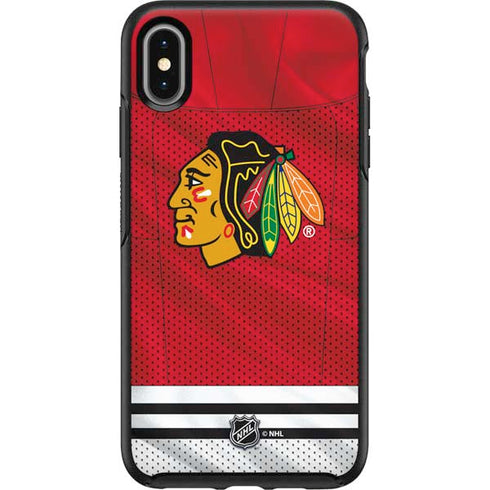 NHL Blackhawks Red Stripes Otterbox Symmetry iPhone Skin