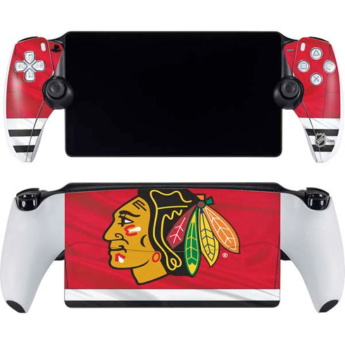 NHL Blackhawks Red Stripes PlayStation Portal Remote Player Skin
