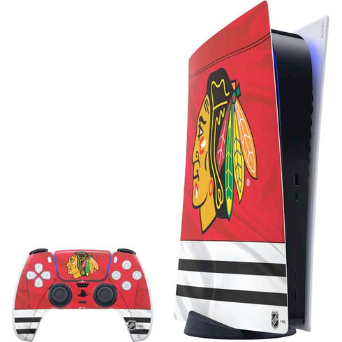 NHL Blackhawks Red Stripes PS5 Digital Edition Bundle Skin