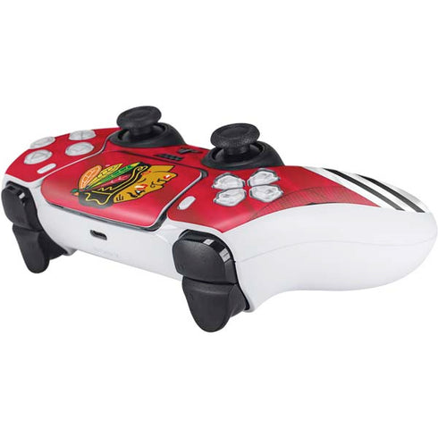 NHL Blackhawks Red Stripes PS5 Controller Skin