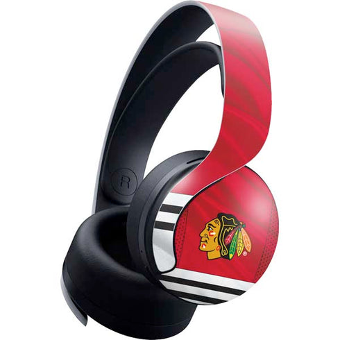NHL Blackhawks Red Stripes PULSE 3D Wireless Headset for PS5 Skin