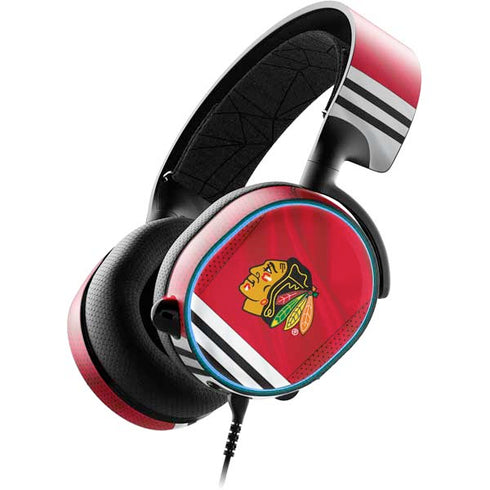 NHL Blackhawks Red Stripes SteelSeries Arctis 3 Skin