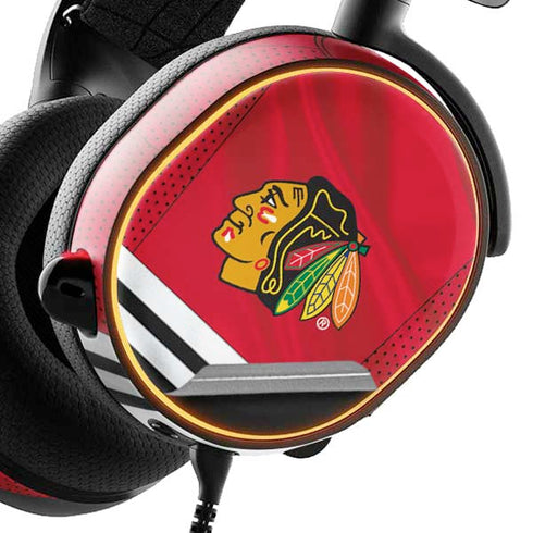 NHL Blackhawks Red Stripes SteelSeries Arctis 3 Skin
