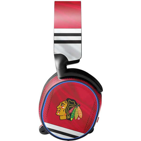 NHL Blackhawks Red Stripes SteelSeries Arctis 5 Skin