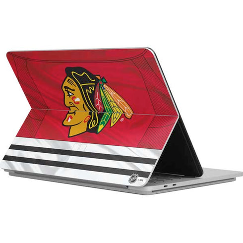 NHL Blackhawks Red Stripes Surface Laptop Studio Skin