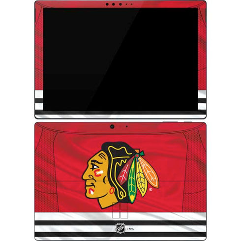 NHL Blackhawks Red Stripes Surface Pro 7 Skin