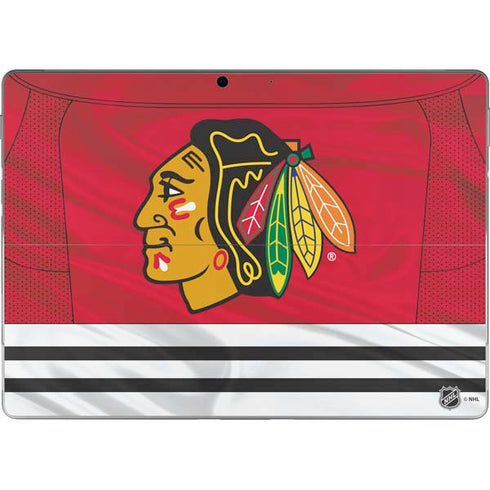 NHL Blackhawks Red Stripes Surface Pro 8 Skin