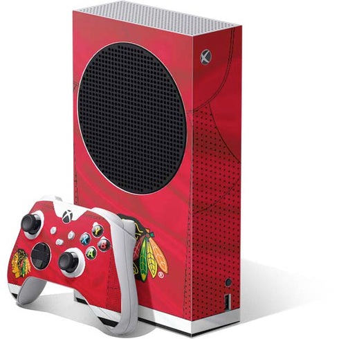 NHL Blackhawks Red Stripes Xbox Series S Bundle Skin