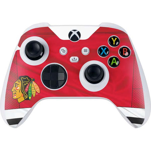 NHL Blackhawks Red Stripes Xbox Series S Controller Skin
