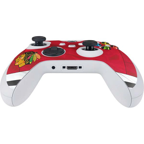 NHL Blackhawks Red Stripes Xbox Series S Controller Skin