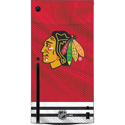 NHL Blackhawks Red Stripes Xbox Series X Console Skin