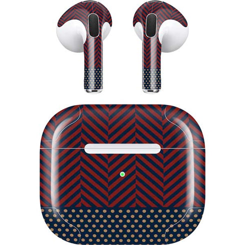 Blocked Polka Dot Chevron Apple AirPods (3rd Gen 2021) Skin