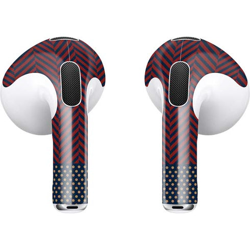 Blocked Polka Dot Chevron Apple AirPods (3rd Gen 2021) Skin