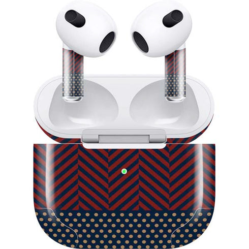 Blocked Polka Dot Chevron Apple AirPods (3rd Gen 2021) Skin