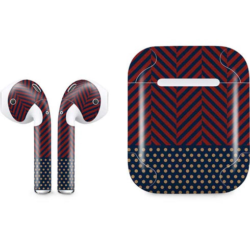 Blocked Polka Dot Chevron Apple AirPods Skin