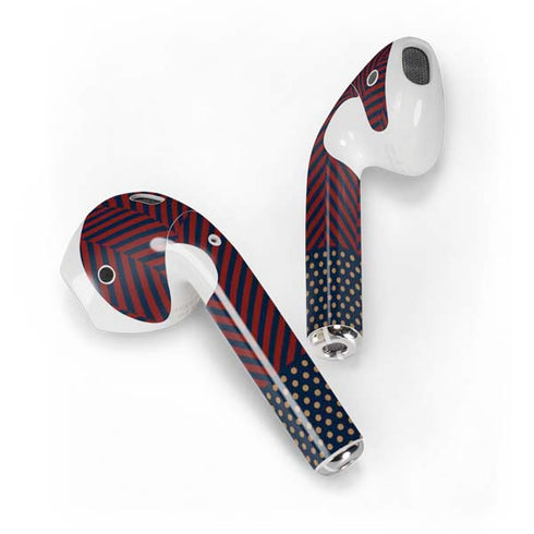 Blocked Polka Dot Chevron Apple AirPods Skin