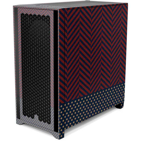 Blocked Polka Dot Chevron Corsair 4000D Tempered Glass Mid-Tower ATX Case Skin