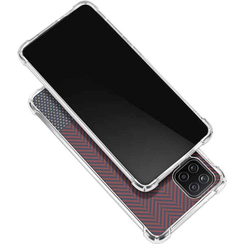 Blocked Polka Dot Chevron Galaxy A12 Clear Case