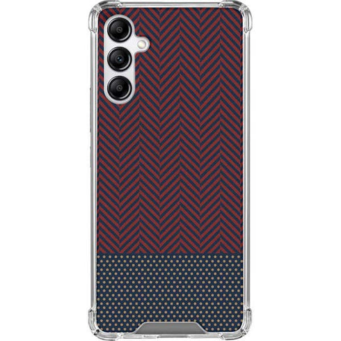 Blocked Polka Dot Chevron Galaxy A14 5G Clear Case