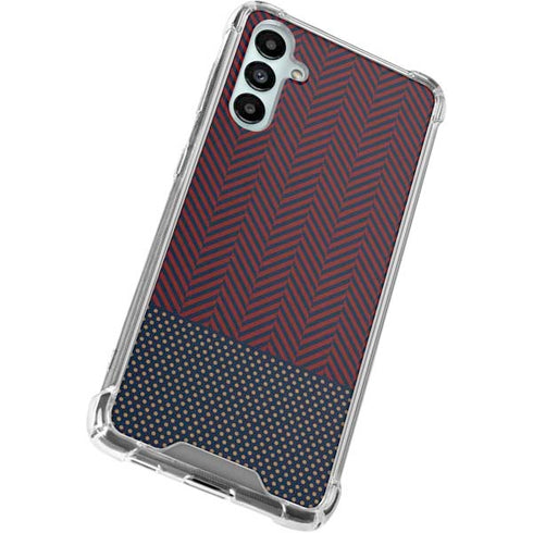 Blocked Polka Dot Chevron Galaxy A15 5G Clear Case