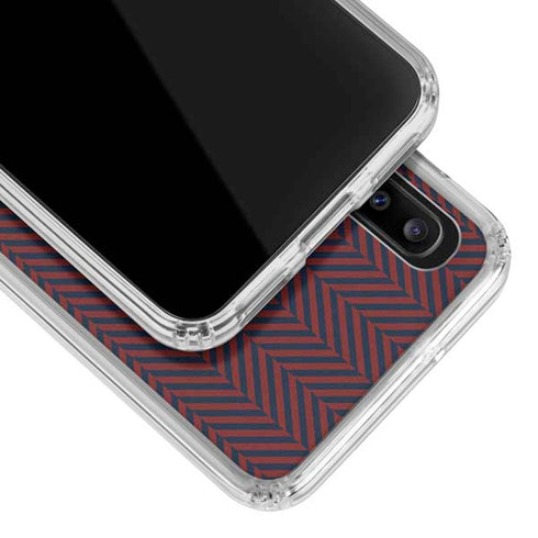 Blocked Polka Dot Chevron Galaxy A30 Clear Case