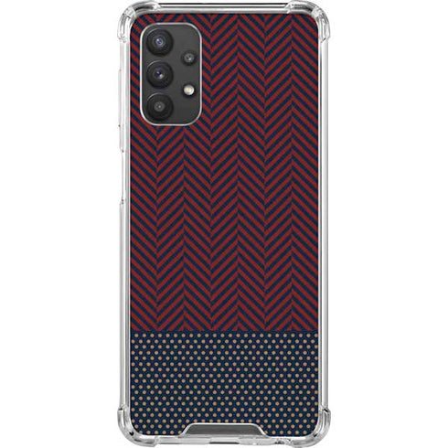 Blocked Polka Dot Chevron Galaxy A32 5G Clear Case