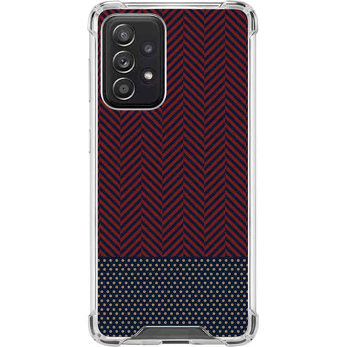 Blocked Polka Dot Chevron Galaxy A52 5G Clear Case