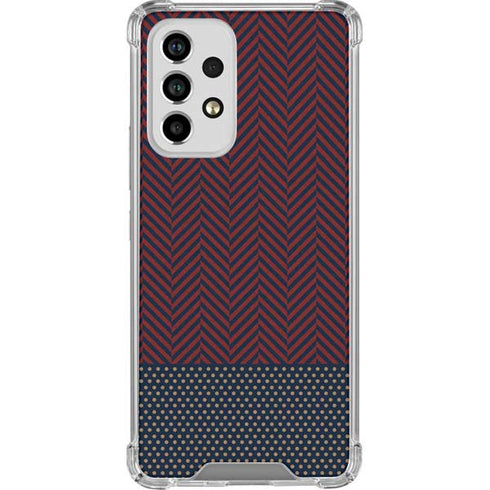Blocked Polka Dot Chevron Galaxy A53 5G Clear Case