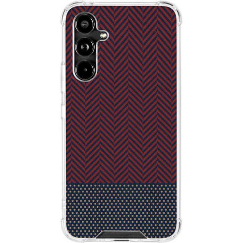 Blocked Polka Dot Chevron Galaxy A54 5G Clear Case