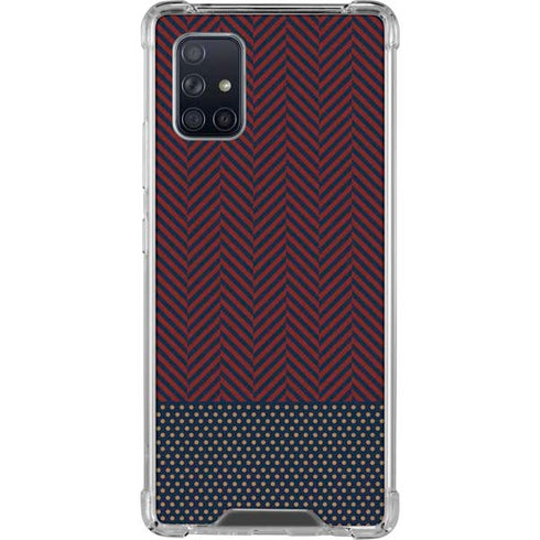 Blocked Polka Dot Chevron Galaxy A71 5G Clear Case